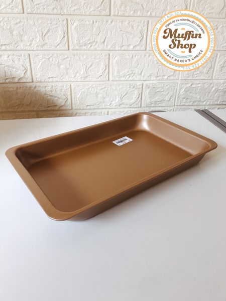 Mâm chống dính vàng 20x30cm