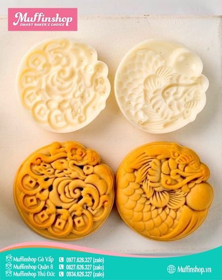 Khuôn trung thu 150gr Rồng 2M tròn