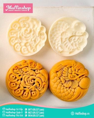Khuôn trung thu 150gr Rồng 2M tròn