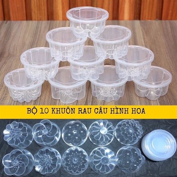 Bộ 10 khuôn rau câu hình hoa Hofaco