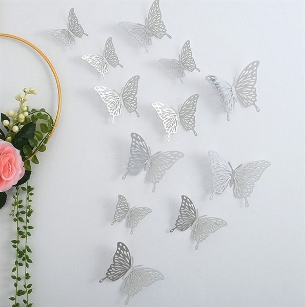 Set 12 bướm mica 3D