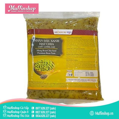 Nhân Mauri Đậu Xanh HẠT CHIA 1kg - 10g/T