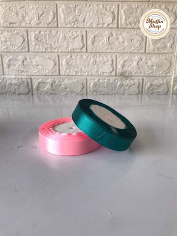 Ruy băng lụa trơn 1 màu - 2.5cm/ cuộn