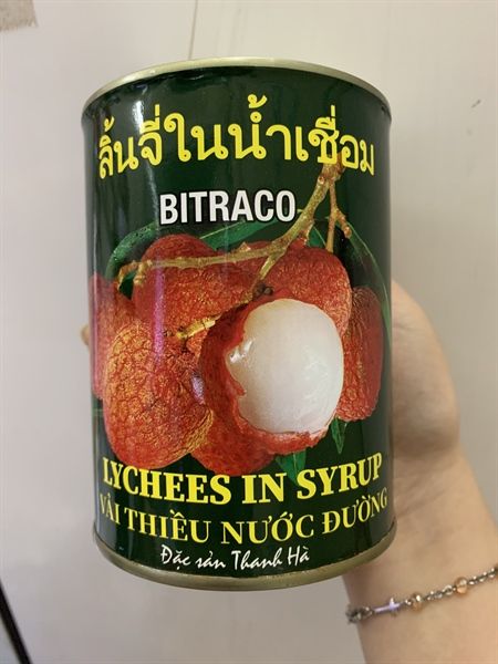 Vải lon Thái Xanh 565g - 12lon/T