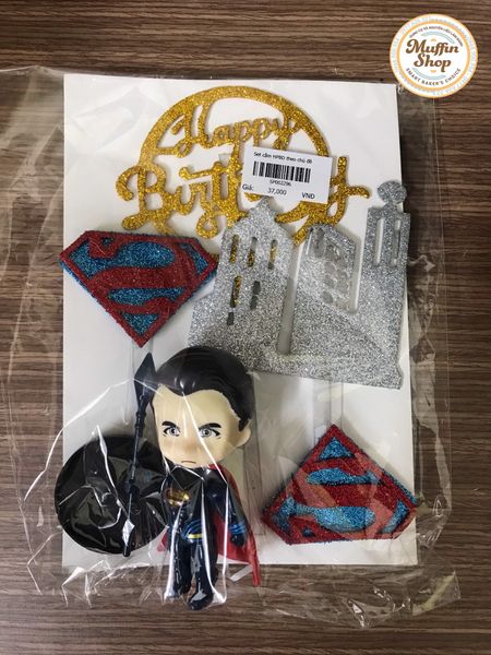 Set trang trí Happy Birthday Siêu nhân