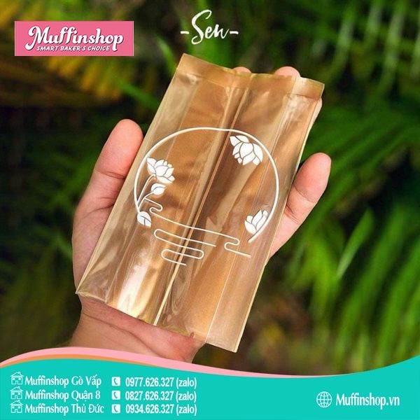 Túi trung thu hàn 200g size 10.12 Sen tròn