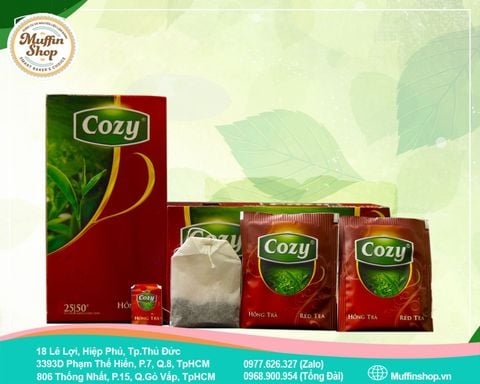 Trà Cozy túi lọc HỒNG TRÀ 25 gói - 36h/T
