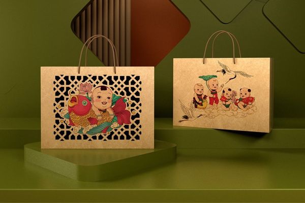 Hộp Tết Kraft quai xách ĐÔNG HỒ 2H