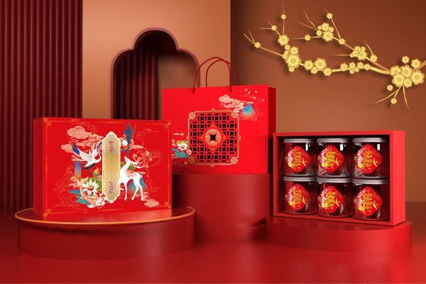 Bộ túi hộp Tết NGHÊNH XUÂN 6H