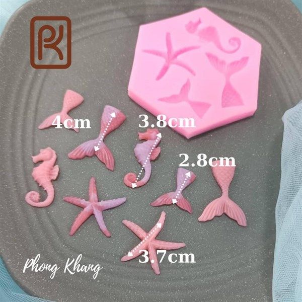 Khuôn silicon C18 - đuôi tiên cá hải mã