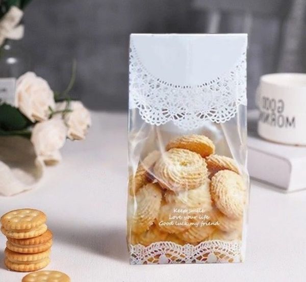 Túi bánh kẹo Ren Trắng 9x23x6