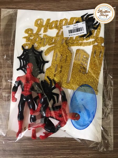 Set trang trí Happy Birthday Người nhện