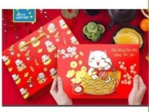 Bộ túi hộp Tết MÈO CHIÊU TÀI