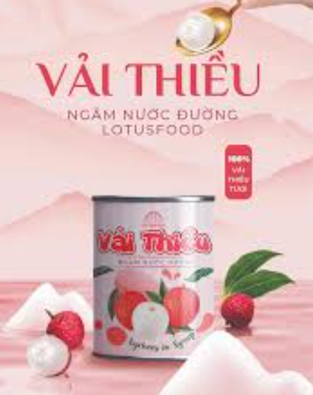 Vải lon Lotus Food 560gr - 12h/T