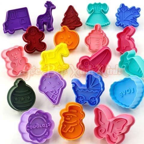 Khuôn nhấn cookies lò xo nhiều màu - Lẻ 1 cái