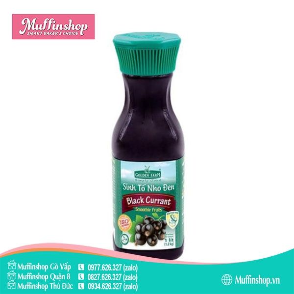 Sinh tố Golden Farm 1L NHO ĐEN - 12c/T