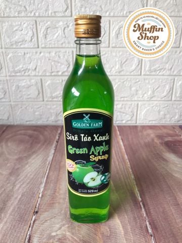 Siro Golden Farm TÁO XANH 520ml - 12c/T