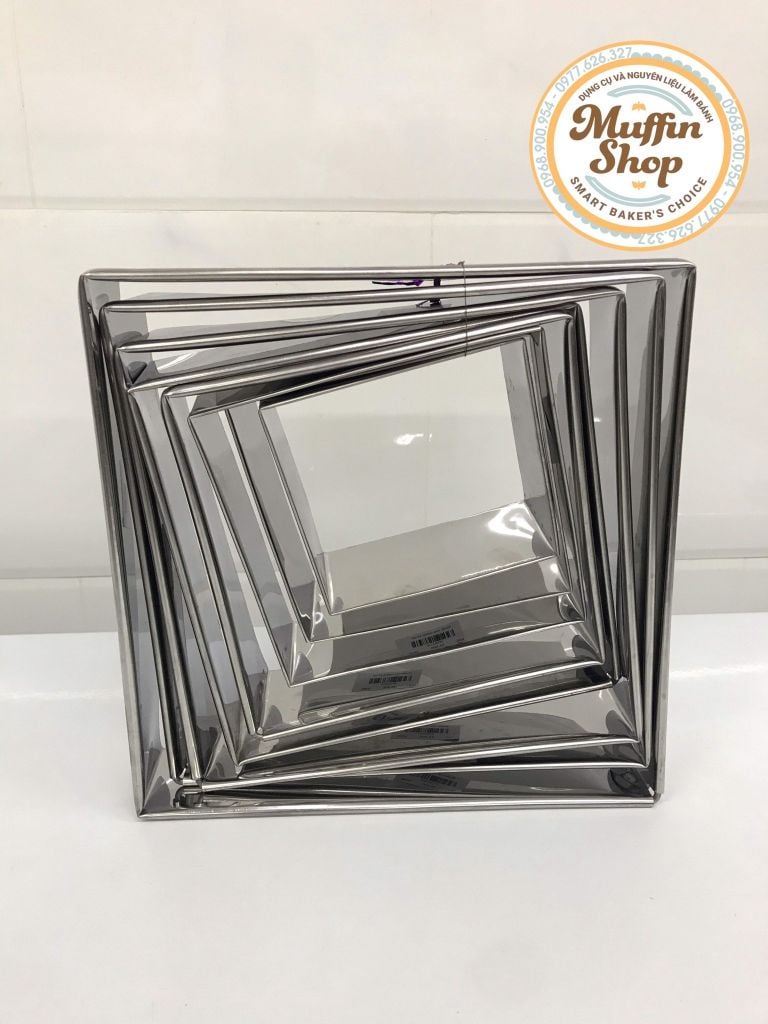 Khuôn ring vuông 14 cm