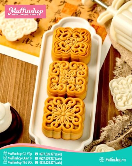 Khuôn trung thu 200g Cổ Điển 3M vuông