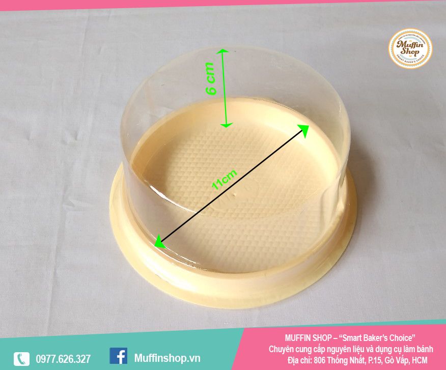 A12-6 hộp tròn đế cam đáy 12cm