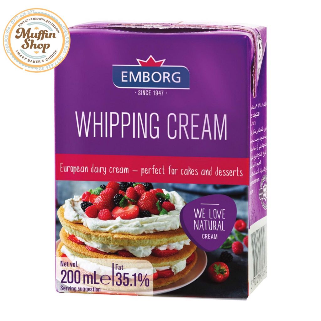 Whipping Cream EMBORG 200ml