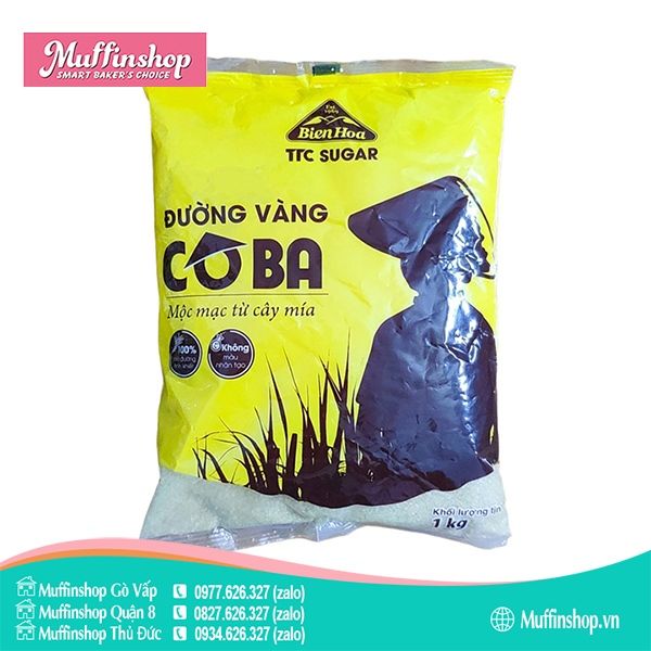 Đường cát VÀNG Cô Ba 1kg - 20g/ bao