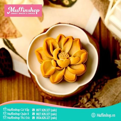 Khuôn trung thu 200g Sen Cánh Cong 1M