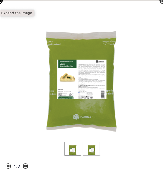 Nhân Farina lava Matcha chảy