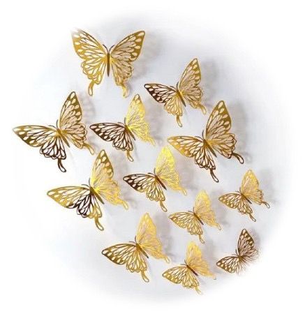 Set 12 bướm mica 3D