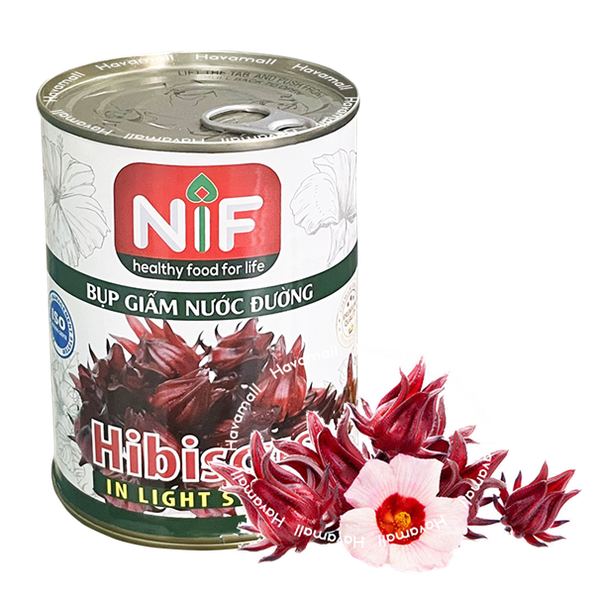 Hoa Bụp giấm Hibiscus ngâm đường NIF - 12lon/T