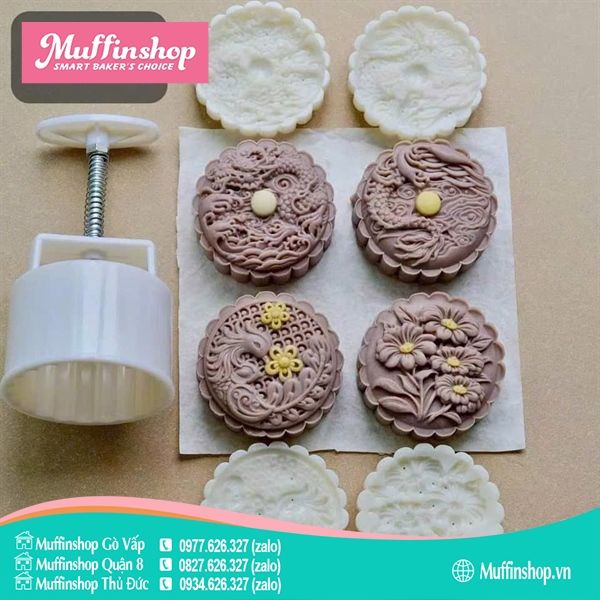 Khuôn trung thu 200g Rồng Phụng 4M