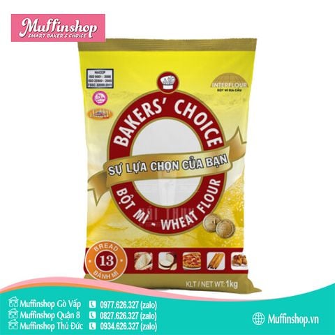 Bột mì Baker Choice 13% gói 1kg - 10g/T