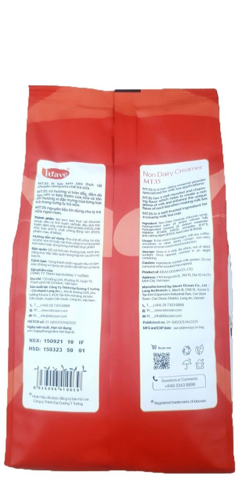 Bột béo MT35 LUAVE 1kg - 10g/T