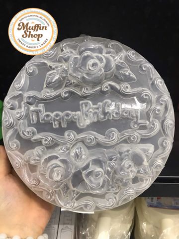 Khuôn rau câu Happy Birthday 25cm