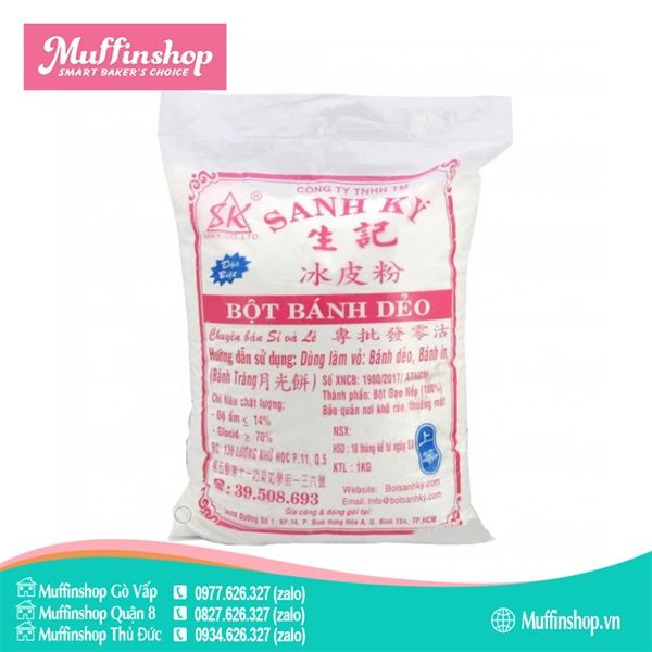 Bột bánh dẻo ĐỎ Sanh Ký 500gr - 20g/bao