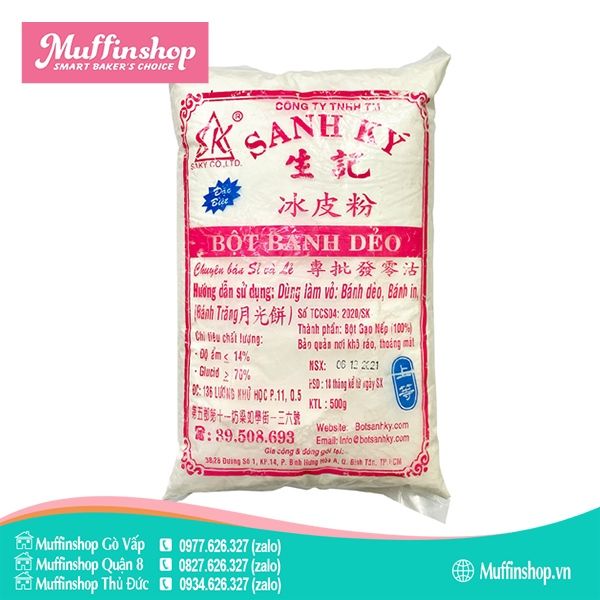 Bột bánh dẻo ĐỎ Sanh Ký 500gr - 20g/bao