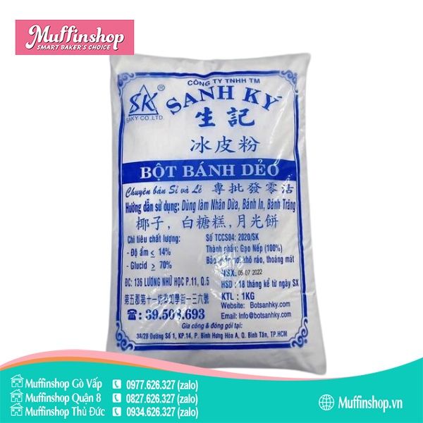 Bột bánh dẻo XANH Sanh Ký 500gr - 20g/bao