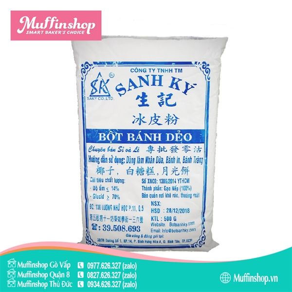 Bột bánh dẻo XANH Sanh Ký 500gr - 20g/bao