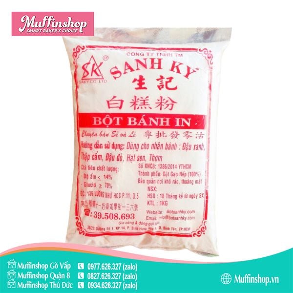 Bột bánh in Sanh ký 1kg - 25g/bao