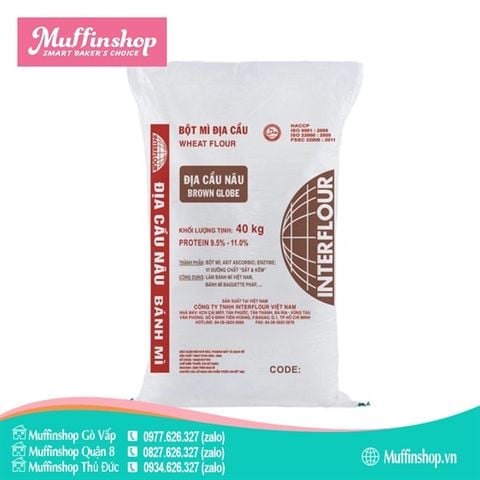 Bột mì Địa cầu Nâu 9-10% - bao 40kg