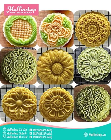Khuôn trung thu 200g 9 mặt VÂN CỔ 2242