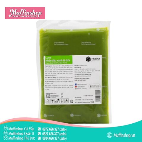 Nhân Luna đậu xanh LÁ DỨA 1kg - 20g/T