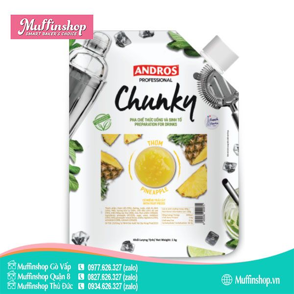 Chunky THƠM DỨA 1kg - 8g/T