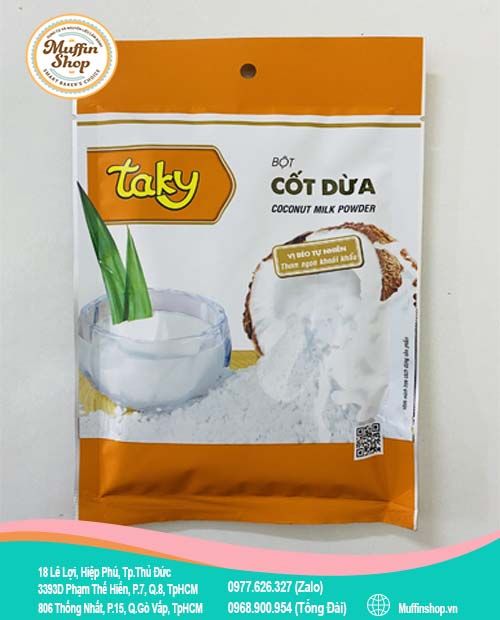 Bột cốt dừa Tài ký nhãn cam 50gr - 48g/T
