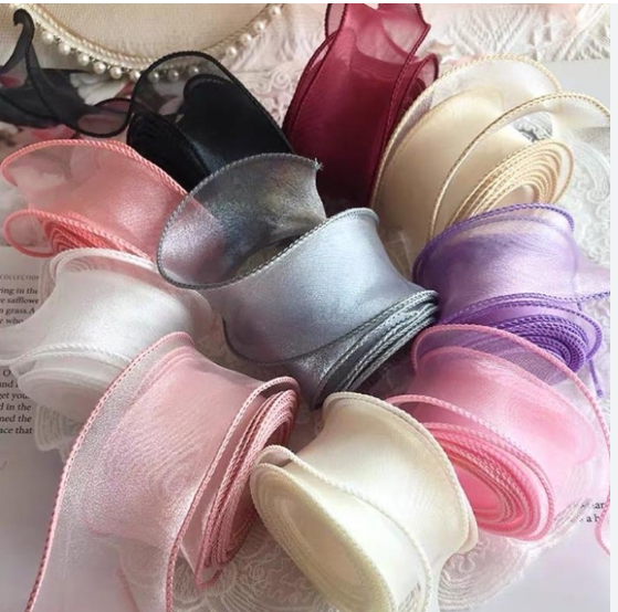 Ruy băng Voan 1 màu - 4cm / cuộn
