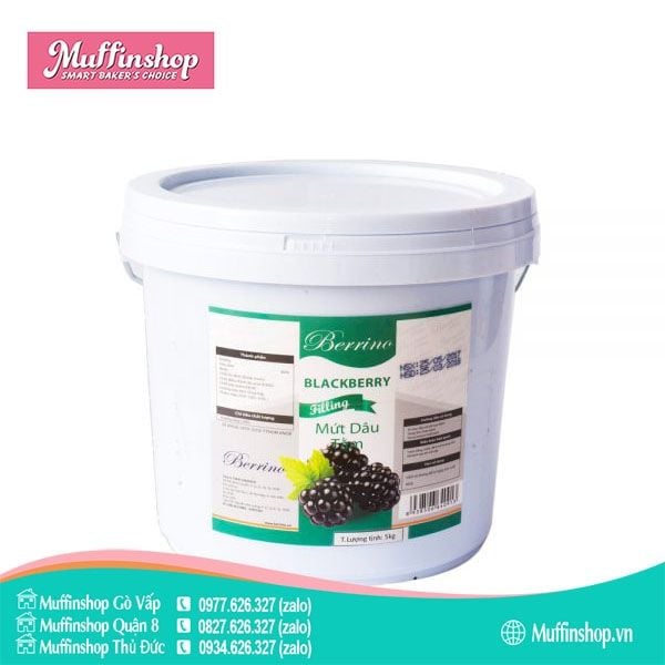 Mứt Berrino xô 5kg DÂU TẰM