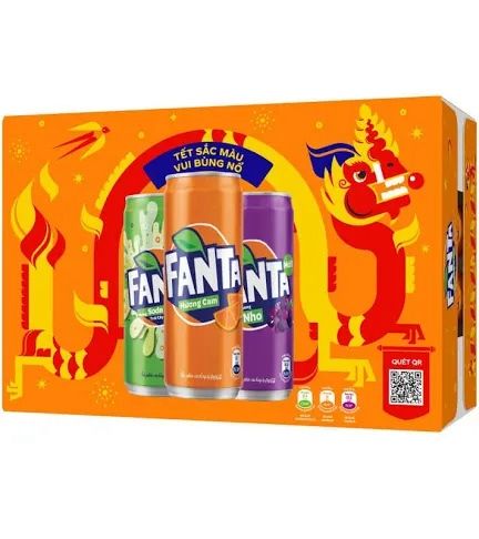 Quà Tết: Nước ngọt Fanta 3 vị - 24lon/T