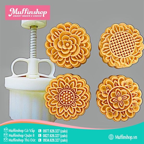 Khuôn trung thu 150g VÂN HOA GỖ 4M 2254