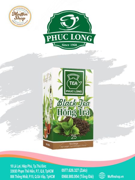 HỒNG TRÀ TÚI LỌC PHÚC LONG HỘP 25 GÓI X 2 G