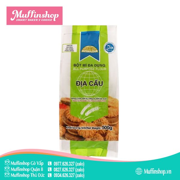 Bột mì Địa Cầu Đa Dụng 500gr - 20g/T